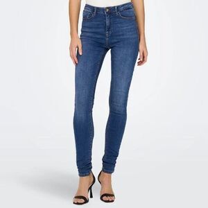 ONLY High Waist Skinny Jeans Size XL 32 / ‎ US 10 Regular - Paola Blue High Rise